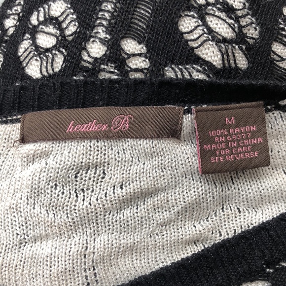 Heather B Rayon Lace Overlay V-neck Sweater! - Picture 10 of 10